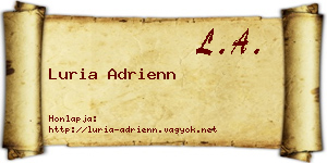 Luria Adrienn névjegykártya